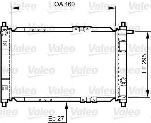 734250 VALEO radiador refrigeración del motor