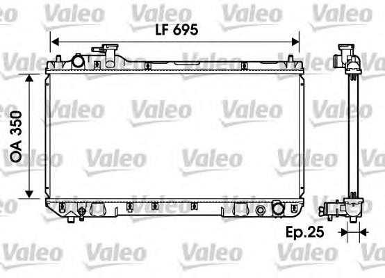 734216 VALEO radiador refrigeración del motor