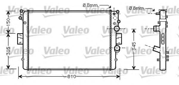 734234 VALEO radiador refrigeración del motor