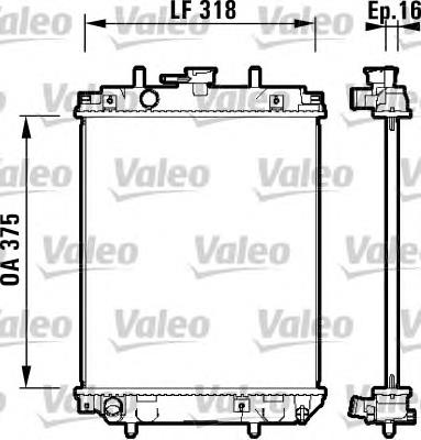 734105 VALEO radiador refrigeración del motor