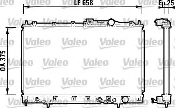 734127 VALEO radiador refrigeración del motor