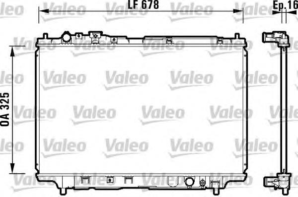 734120 VALEO radiador refrigeración del motor