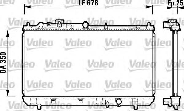 734122 VALEO radiador refrigeración del motor