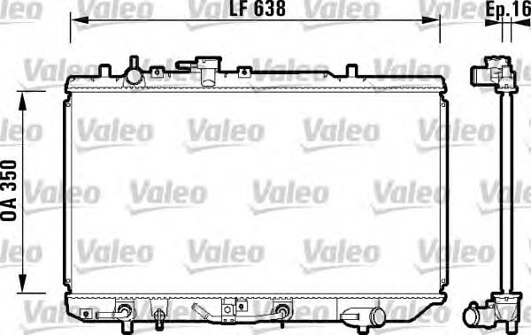 734121 VALEO radiador refrigeración del motor