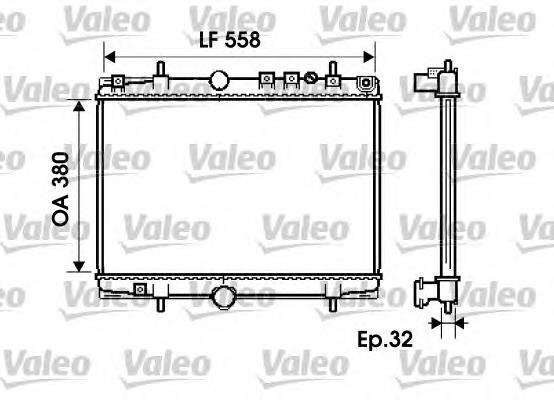 734281 VALEO radiador refrigeración del motor