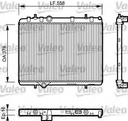 734366 VALEO radiador refrigeración del motor