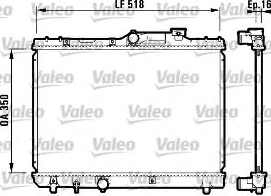 732614 VALEO radiador refrigeración del motor