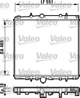 732830 VALEO radiador refrigeración del motor