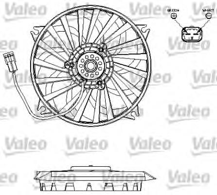 696141 VALEO ventilador (rodete +motor refrigeración del motor con electromotor completo)