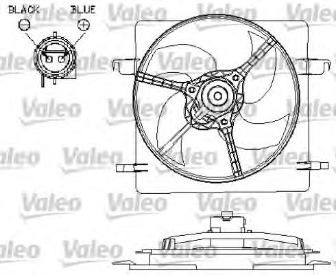 696157 VALEO difusor de radiador, ventilador de refrigeración, condensador del aire acondicionado, completo con motor y rodete