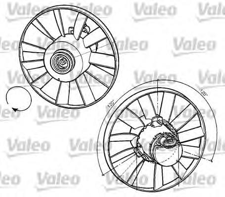 Ventilador (rodete +motor) aire acondicionado con electromotor completo 696059 VALEO