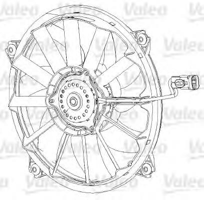 696091 VALEO ventilador (rodete +motor refrigeración del motor con electromotor completo)