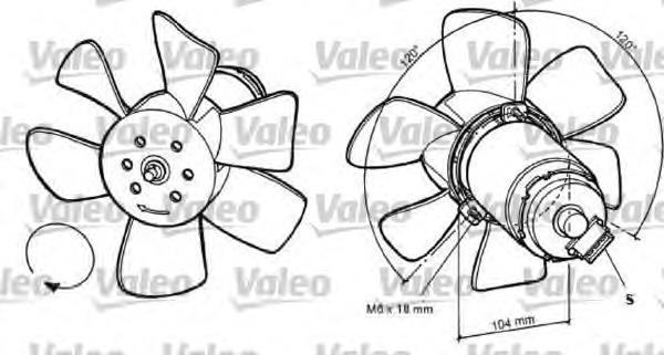 698369 VALEO ventilador (rodete +motor refrigeración del motor con electromotor completo)