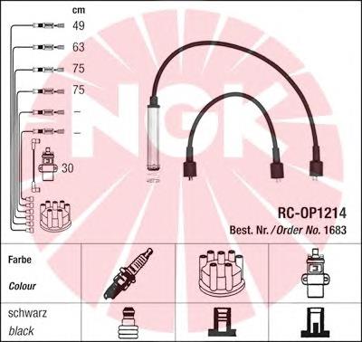 1683 NGK juego de cables de encendido