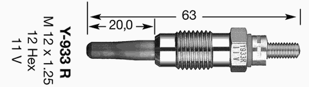 6136 NGK bujía de incandescencia