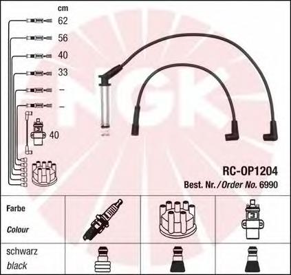 6990 NGK juego de cables de encendido