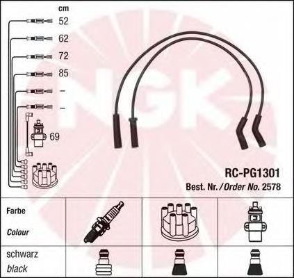 2578 NGK juego de cables de encendido