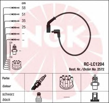 2572 NGK juego de cables de encendido