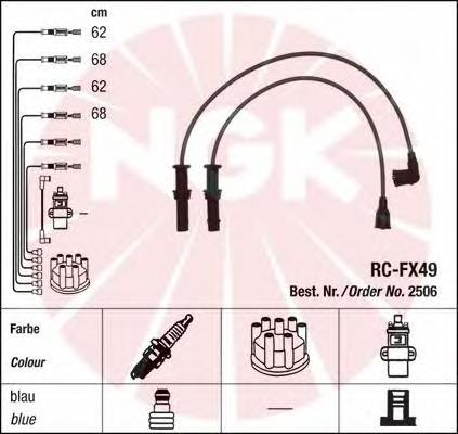 Juego de cables de encendido 2506 NGK