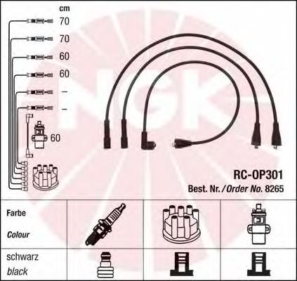 8265 NGK juego de cables de encendido
