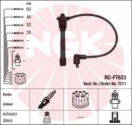 7211 NGK juego de cables de encendido