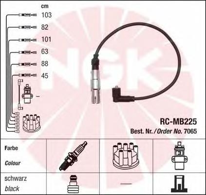 7065 NGK juego de cables de encendido