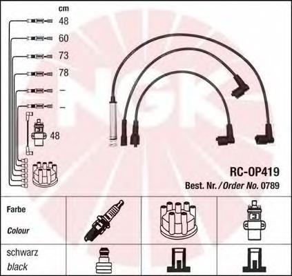 0789 NGK juego de cables de encendido