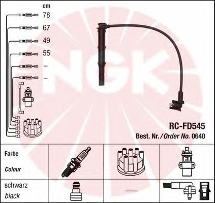 0640 NGK juego de cables de encendido