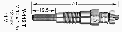 6327 NGK bujía de incandescencia