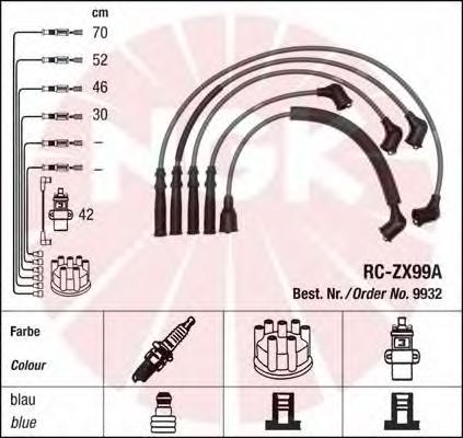 9932 NGK juego de cables de encendido