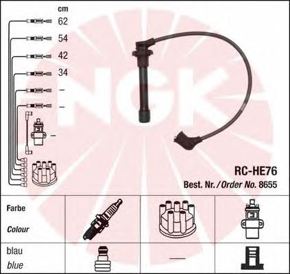 8655 NGK juego de cables de encendido