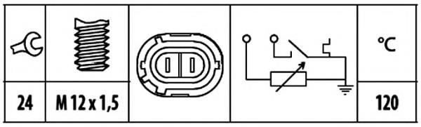 6PT009309-501 HELLA sensor de temperatura del refrigerante