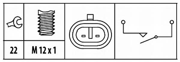 6ZF181612021 HELLA interruptor, piloto de marcha atrás