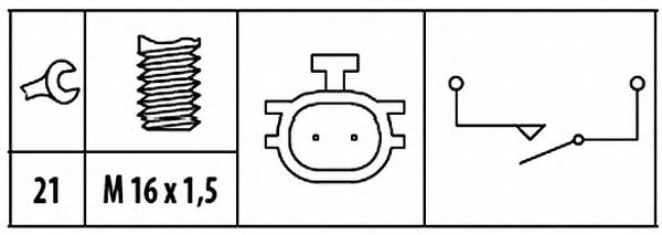 6ZF181612061 HELLA interruptor, piloto de marcha atrás