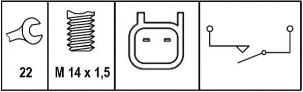 6ZF010965001 HELLA interruptor, piloto de marcha atrás