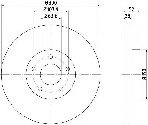 8DD 355 116-221 HELLA freno de disco delantero