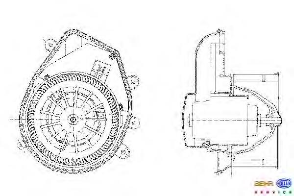 8EW009159131 HELLA motor eléctrico, ventilador habitáculo