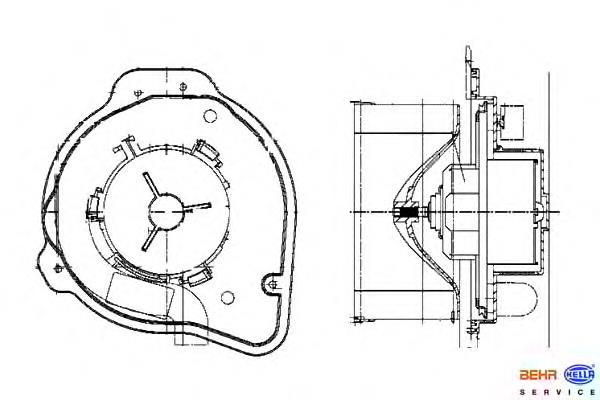 8EW009159281 HELLA motor eléctrico, ventilador habitáculo