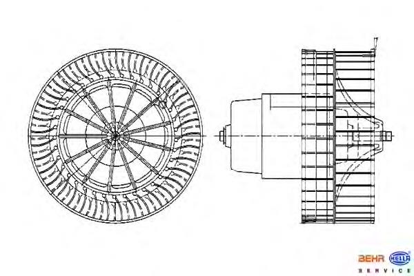 Motor eléctrico, ventilador habitáculo A0058206242 Mercedes