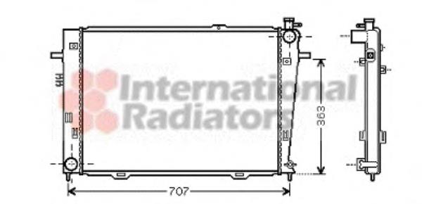 82002126 VAN Wezel radiador refrigeración del motor