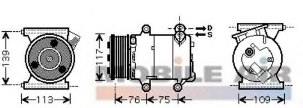 0200K185 VAN Wezel compresor de aire acondicionado