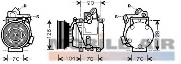 5300K441 VAN Wezel compresor de aire acondicionado