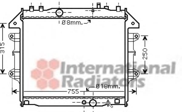 53002432 VAN Wezel radiador refrigeración del motor