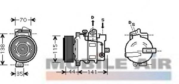 3000K401 VAN Wezel compresor de aire acondicionado