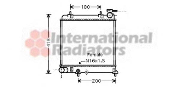 82002129 VAN Wezel radiador refrigeración del motor