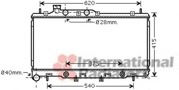 51002069 VAN Wezel radiador refrigeración del motor