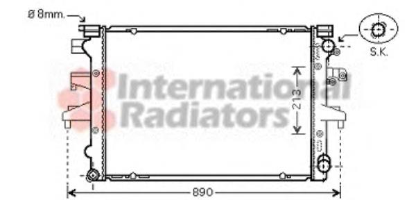 58002232 VAN Wezel radiador refrigeración del motor