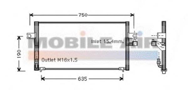 13005243 VAN Wezel condensador aire acondicionado