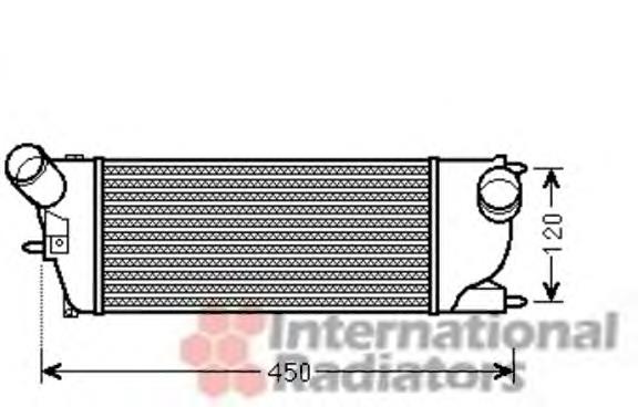 40004345 VAN Wezel radiador de aire de admisión