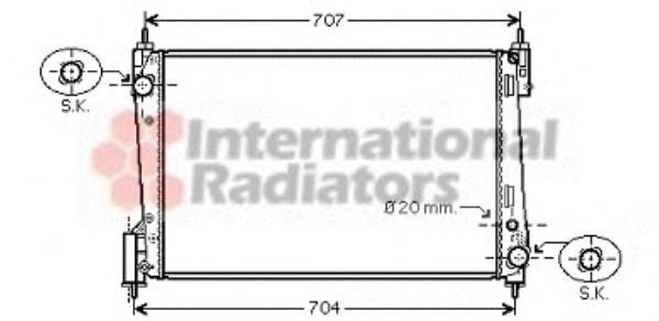 17002311 VAN Wezel radiador refrigeración del motor